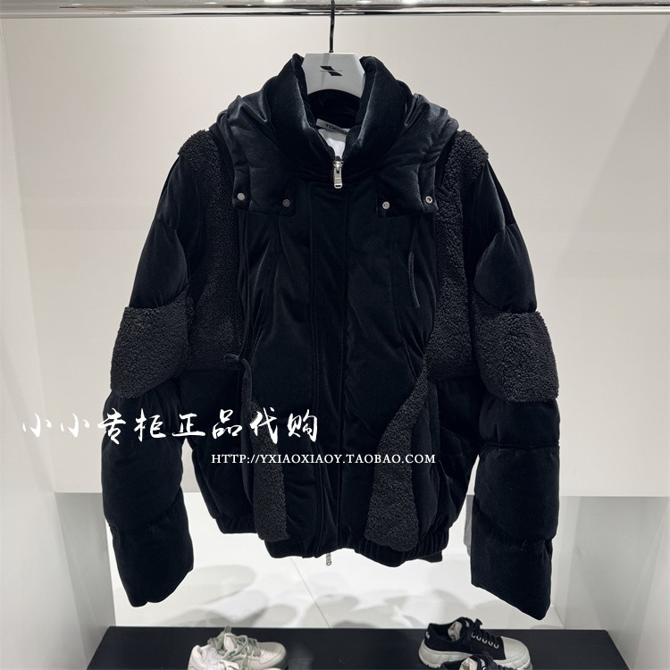 TOFOURTH拼接连帽棉服