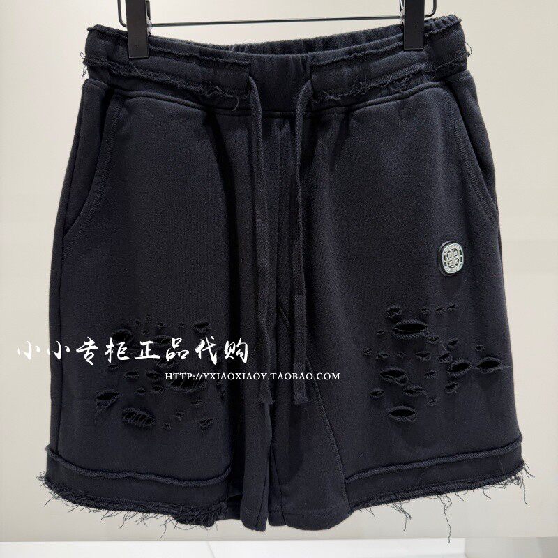INXX专柜正品 2026夏款男女破洞拉毛时尚休闲针织短裤 XSG2240112 - 实物图