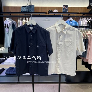 CK Jeans专柜正品 2026春夏新款男士通勤刺绣宽松短袖衬衫4RG102G