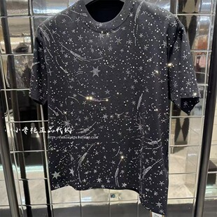 轻奢潮牌TCH专柜正品 2026春款高端满天星圆领短袖T恤 T78B106058