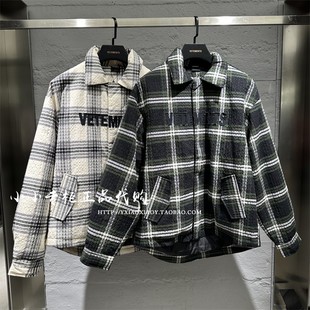 VETEMENTS维特萌专柜正品 2024冬款男女格子刺绣羽绒服 34710016