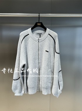 INXX专柜正品 24秋款TOFOURTH男女拼接刺绣开衫针织衫 TFE3060249