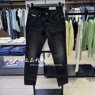 CK Jeans专柜正品 2025春夏款男士猫须褶皱合体直筒牛仔裤4RB746G