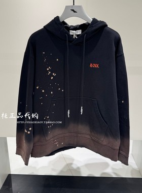 INXX专柜正品 2026春款男女喷墨印花渐变纯棉连帽卫衣 XSG1100172