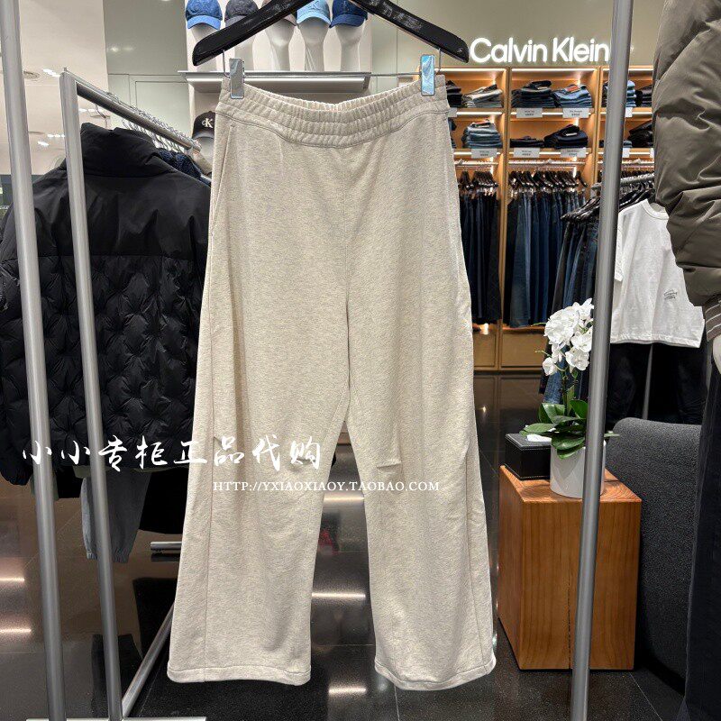 CK Jeans专柜正品 2026秋冬款男士花体刺绣运动裤休闲裤 A4RJ032G