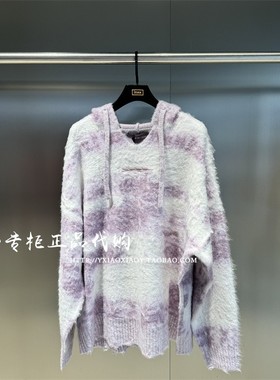 INXX专柜正品 24秋款TOFOURTH男女扎染宽松连帽针织衫 TFE3060074