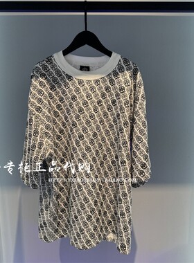 轻奢潮牌TCH专柜正品 2024秋款男女满印烫钻短袖T恤 T72C106066