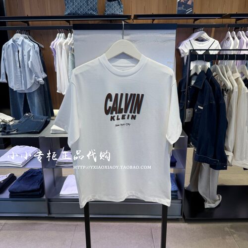 CKJeans纯棉复古短袖T恤