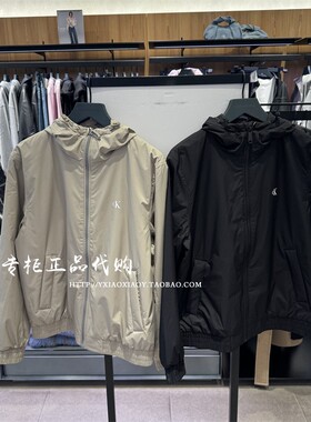 CK Jeans专柜正品 2025冬季新款男士连帽通勤休闲棉服外套4RE516G