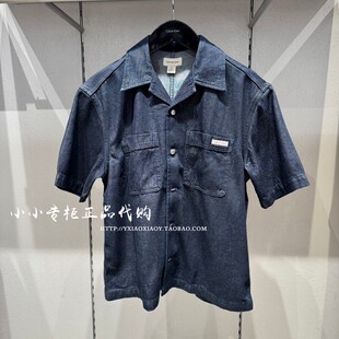CK Jeans专柜正品 2026春夏新款男士复古工装短袖牛仔衬衫4RG733G