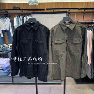 Jeans专柜正品 式 2025秋款 复古衬衫 翻领宽松单外套4LD116G 男士