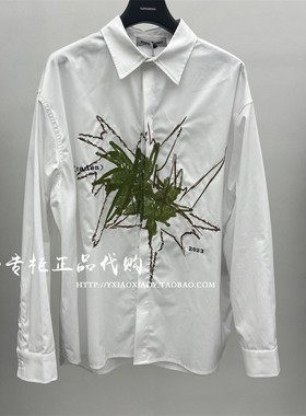 INXX专柜正品 2023秋款TOFOURTH男女刺绣印花长袖衬衫 TFD3049051