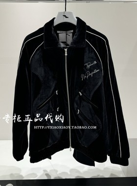 INXX专柜正品 2024冬款TOFOURTH绒面刺绣翻领棉衣棉服 TFE4140109