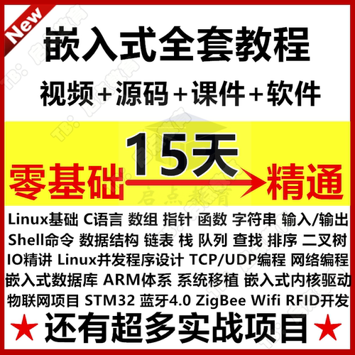 2025年物联网嵌入式软件开发培训课程零基础视频教程自学编程网课