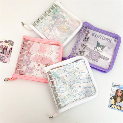 高颜值可爱卡通玉桂狗A7咕卡本方形拉链外壳手帐本活页