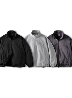 Sinrcrew「蓄热横条绒」冬季加厚保暖防水一体绒立领夹克软壳外套