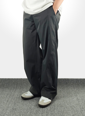 Sinrcrew25秋季弧线立体廓形西裤裁剪百搭休闲长裤子宽松弯刀裤