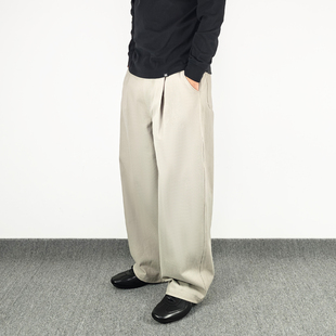 阔腿遮肉显瘦休闲长裤 裤 碳磨斜纹城市通勤工装 Sinrcrew春季