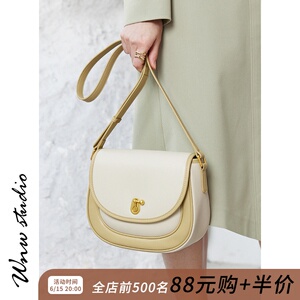 【唯女王】马鞍包高级质感包包女小众设计2022新款单肩斜挎女包夏