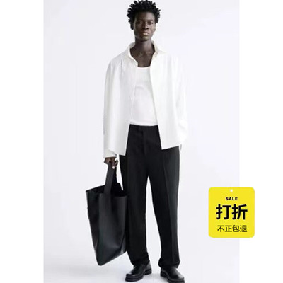 翻领长袖手工刺绣衬衫