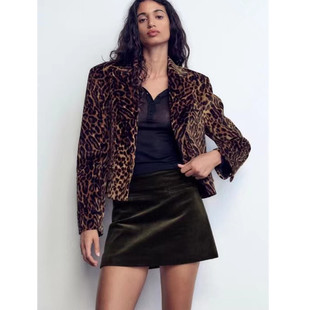 1255 棉质灯芯绒高腰半身裙迷你短裙 女装 529 2025秋冬新款