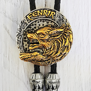 北欧神话圆形芬里尔巨狼波洛领带灭世魔狼弑神邪狼Fenrir bolotie