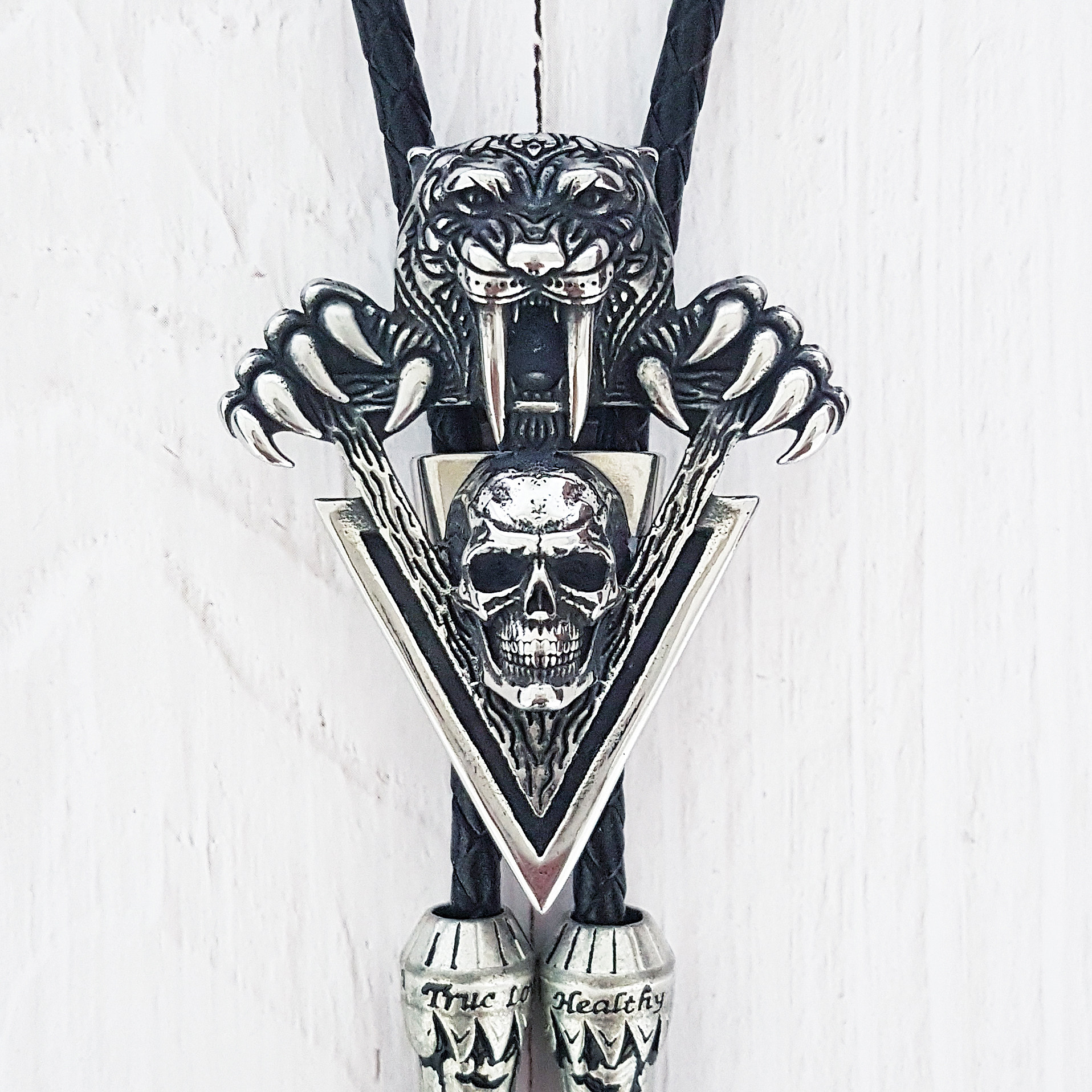 剑齿虎波洛夏季夏天领带冰河世纪利齿虎爪冰川时代骷髅头bolo tie
