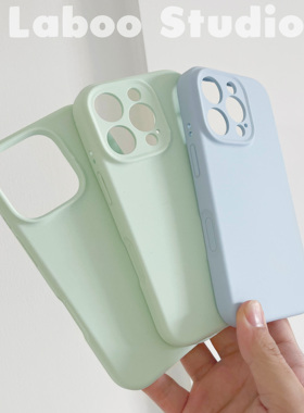 软糯曼波绿全包一体硅胶拍照键夏季适用苹果16promax手机壳液态硅胶iPhone16pro全包15防摔14简约13保护套
