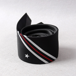 礼盒装 红白撞色条纹搭配五星休闲商务男士 领带 UOMO时尚 CREAZIONI