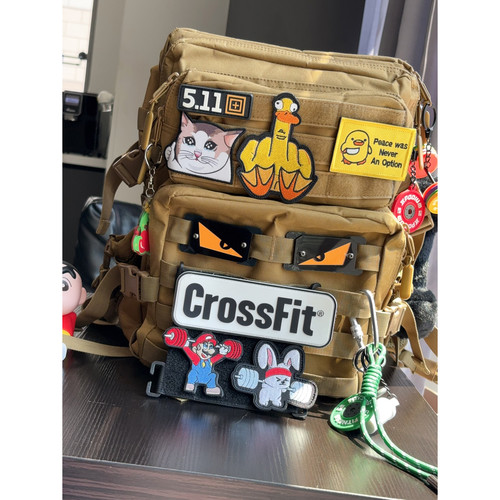 Crossfit 卡其色战术双肩包运动健身户外Hyrox备赛训练参赛背包