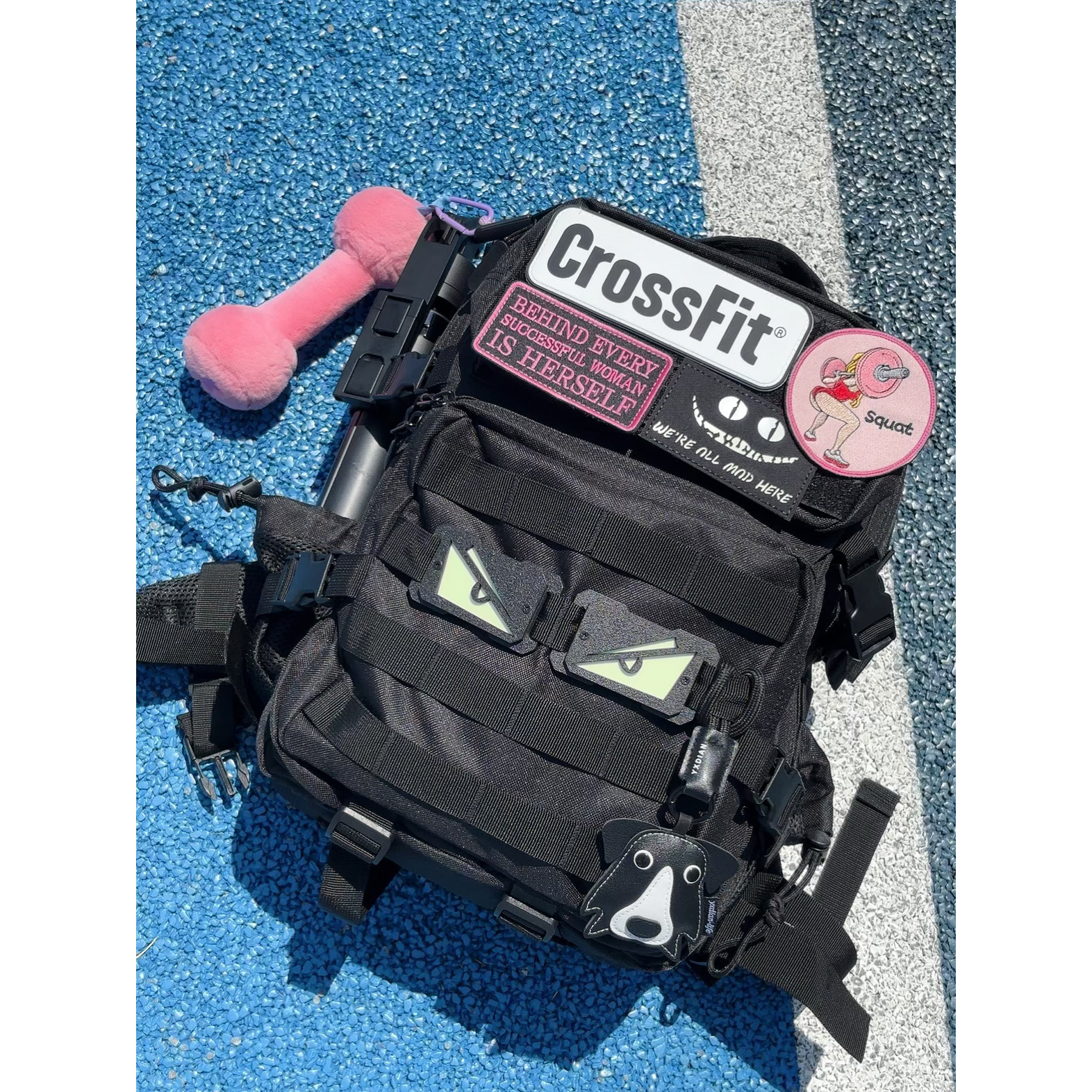Crossfit 黑色干湿分离战术双肩包运动健身户外Hyrox备赛训练参赛