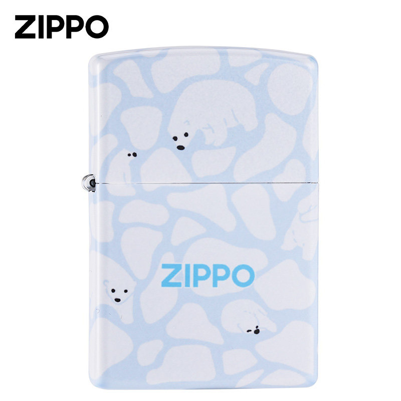 zippo芝宝打火机 北极熊历险记防风煤油正版打火机创意送礼送男友