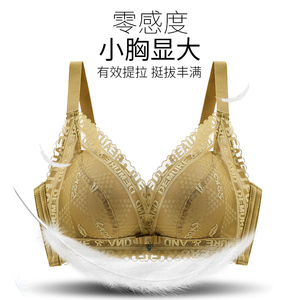 无钢圈聚拢内衣超厚小胸文胸超加厚5舒适厘米调整型无磁性感胸罩
