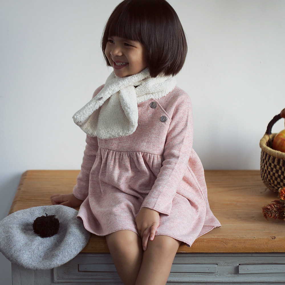 粉板童品|SI TU VEUX vintage play系列 亲子羊羔毛好戴的围巾2色|ruв категории Детская одежда, шляпа/шарф/маска/перчатки/наушники/ноги рукав, шарф - от Buy2taobao.com для оказания профессиональной услуги покупки агента Taobao