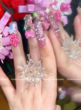 同款欧美夸张手工吹制玻璃戒指