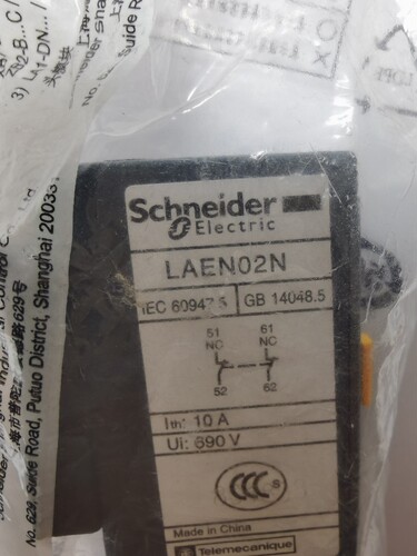 Schneider/施耐德电气 辅助触点LAEN02N