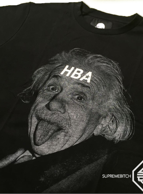 【现货】ASS 恶搞HBA 爱因斯坦吐舌 背后分子式 短袖T恤