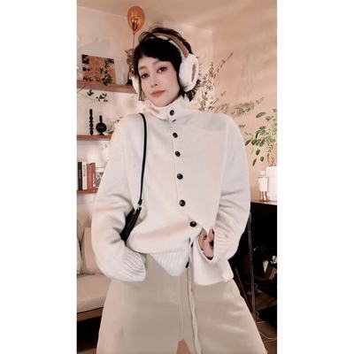 29177 - 新款时尚百搭休闲纽扣长袖毛衣外套11.6