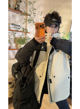 250082 - 新款时尚百搭休闲连帽冲锋衣羽绒服10.28