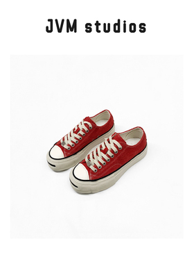 26575新款JVM定制时尚百搭系带帆布鞋7.6