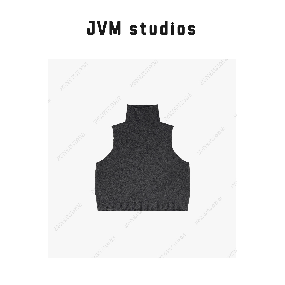 29129 - 新款时尚百搭休闲高领羊毛无袖针织马甲11.6