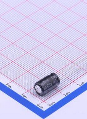 KM470M063E110A 直插铝电解电容 47uF ±20% 63V 插件,D6.3xL11mm