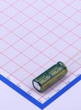 GR158M025G25RR0VL4FP0 直插铝电解电容 绿 1500uF ±20% 25V 插