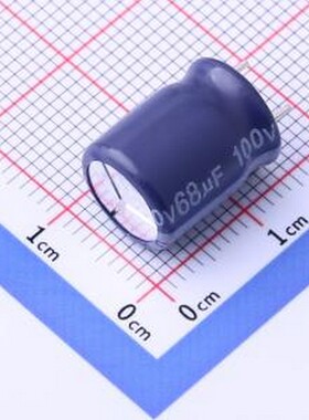 ERR1KM680G13C30T 直插铝电解电容 68uF 100V CLEAR 紫色PET 插件