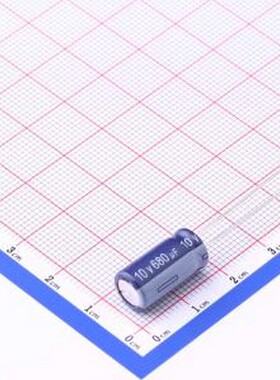 ERJ1AM681F16OT 直插铝电解电容 680uF ±20% 10V 插件,D8xL16mm