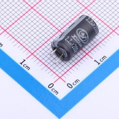 ECG2DM2R2E12CTBVZC-L=3 直插铝电解电容 2.2uF ±20% 200V 插件,