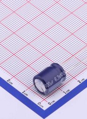 ERR0JM102G13OT 直插铝电解电容 1000uF ±20% 6.3V 插件,D10xL13
