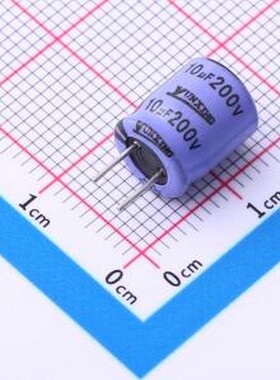 ECE2DM100F09CTPVZC-L=5 直插铝电解电容 10uF ±20% 200V 插件,D
