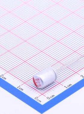 HS0J477M0608PC 固态电容 470uF ±20% 6.3V 插件,D6.3xL8mm