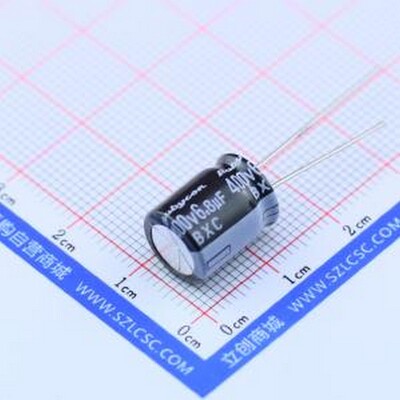 400BXC6R8MEFC10X12.5 直插铝电解电容 6.8uF ±20% 400V 插件,D1